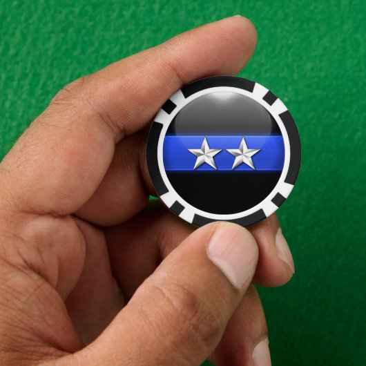 Thin Blue Line Custom Pokerchips (Hand)