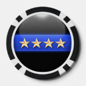 Thin Blue Line Custom Pokerchips (Rückseite)