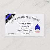 Thin Blue Line Custom Police Business Card Visitenkarte (Vorderseite)