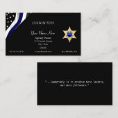 Thin Blue Line Custom Quote and Badge Visitenkarte (Vorne/Hinten)