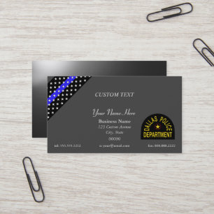 Thin Blue Line Dallas Police Business Card Visitenkarte
