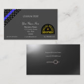 Thin Blue Line Dallas Police Business Card Visitenkarte (Vorne/Hinten)