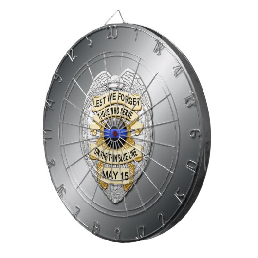 Thin Blue Line Dartscheibe (Vorderseite rechts)