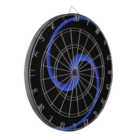 Thin Blue Line Dartscheibe (Vorderseite Links)