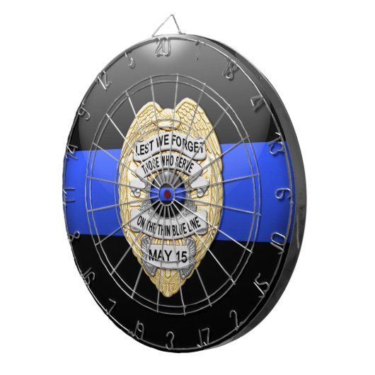 Thin Blue Line Dartscheibe (Vorderseite rechts)