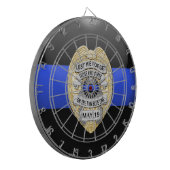 Thin Blue Line Dartscheibe (Vorderseite Links)