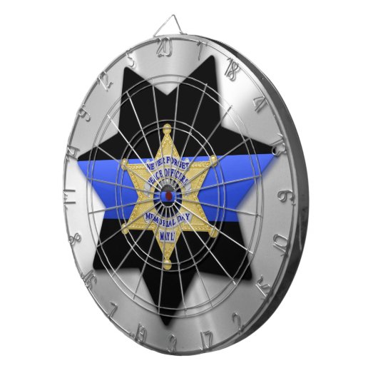 Thin Blue Line Dartscheibe (Vorderseite rechts)