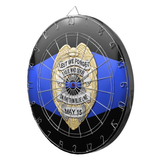 Thin Blue Line Dartscheibe (Vorderseite rechts)