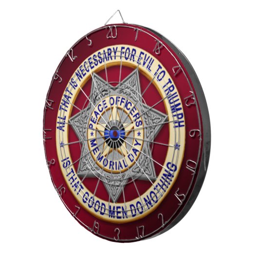 Thin Blue Line Dartscheibe (Vorderseite rechts)