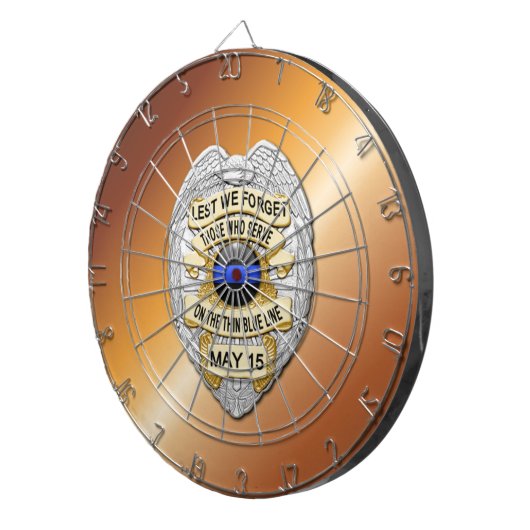 Thin Blue Line Dartscheibe (Vorderseite rechts)