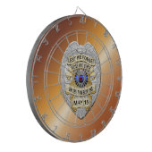 Thin Blue Line Dartscheibe (Vorderseite Links)