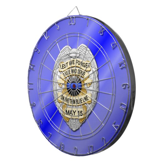 Thin Blue Line Dartscheibe (Vorderseite rechts)