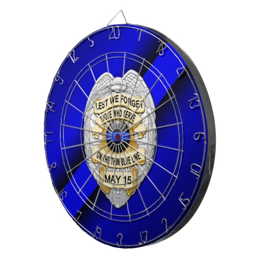 Thin Blue Line Dartscheibe (Vorderseite rechts)