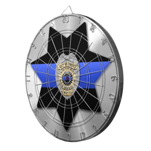 Thin Blue Line Dartscheibe (Vorderseite rechts)