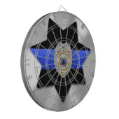 Thin Blue Line Dartscheibe (Vorderseite Links)