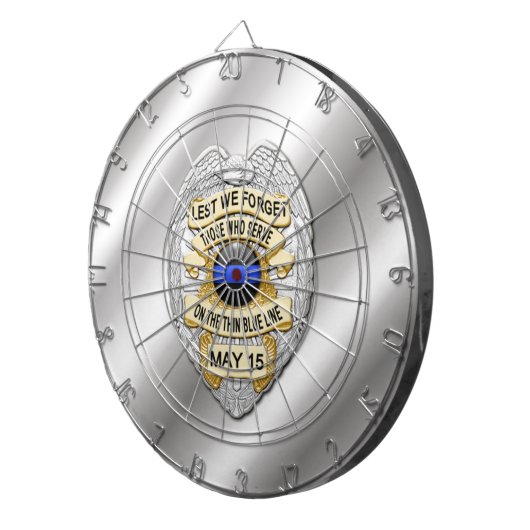 Thin Blue Line Dartscheibe (Vorderseite rechts)