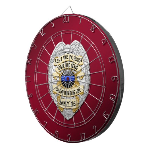 Thin Blue Line Dartscheibe (Vorderseite rechts)