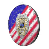 Thin Blue Line Dartscheibe (Vorderseite rechts)