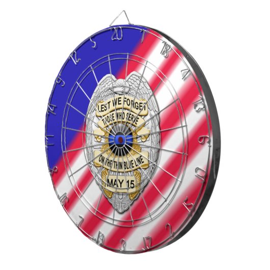 Thin Blue Line Dartscheibe (Vorderseite rechts)