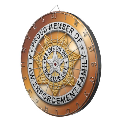 Thin Blue Line Dartscheibe (Vorderseite rechts)