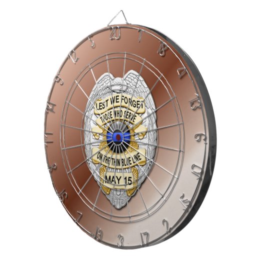 Thin Blue Line Dartscheibe (Vorderseite rechts)