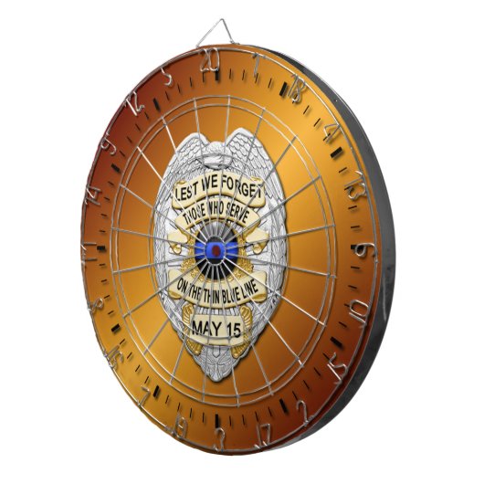 Thin Blue Line Dartscheibe (Vorderseite rechts)