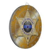 Thin Blue Line Dartscheibe (Vorderseite Links)