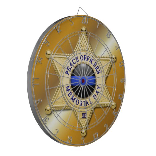 Thin Blue Line Dartscheibe (Vorderseite Links)