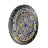 Thin Blue Line Dartscheibe (Vorderseite Links)