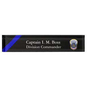 Thin Blue Line - DC Metro Patch Schreibtisch Name Namensplakette