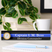 Thin Blue Line Desk Namplate Namensplakette