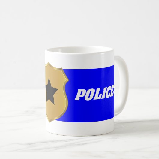 Thin Blue Line, die "Gott segne Polizei" Kaffeetasse (VorderseiteRechts)
