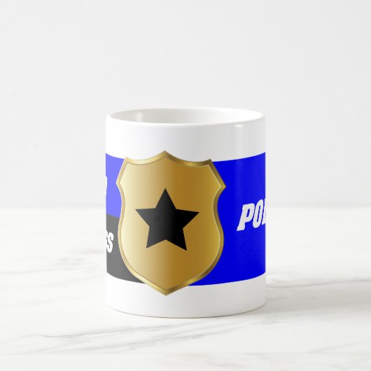 Thin Blue Line, die "Gott segne Polizei" Kaffeetasse (Mittel)