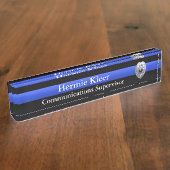 Thin Blue Line - Dispatcher Radio 911 Commo Plaque Namensplakette (Seite)