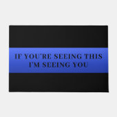 Thin Blue Line Doormat Fußmatte (Vorderseite)