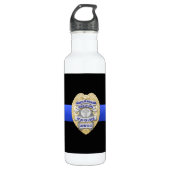 Thin Blue Line Edelstahlflasche (Vorderseite)