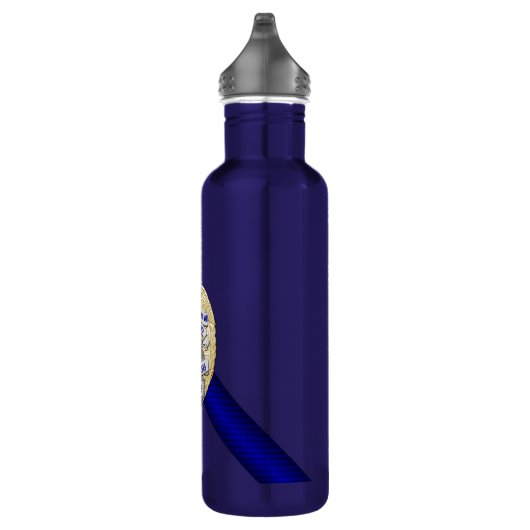 Thin Blue Line Edelstahlflasche (Rechts)
