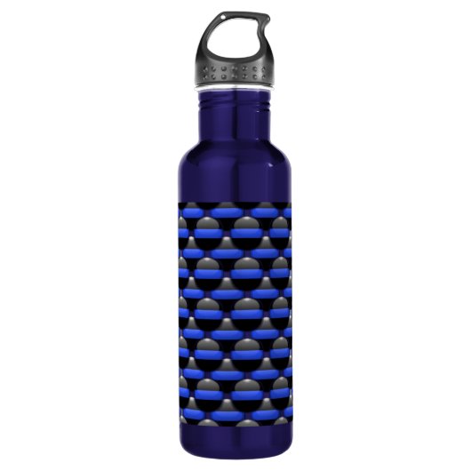 Thin Blue Line Edelstahlflasche (Vorderseite)