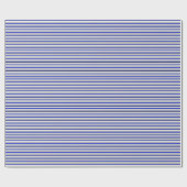 Thin Blue Line Elegantes Wrapping Paper Geschenkpapier (Flach)