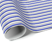 Thin Blue Line Elegantes Wrapping Paper Geschenkpapier (Rolleneckpunkt)