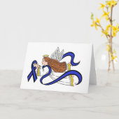 Thin Blue Line Engel Karte (Gelbe Blume)