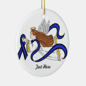 Thin Blue Line Engel Keramikornament (Rechts)