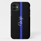 Thin Blue Line: Fall der Police Ehefrau Iphone SE/ Case-Mate iPhone Hülle (Rückseite)