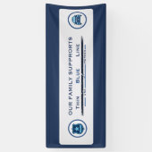 Thin Blue Line Familienbanner Banner (Vertikal)