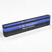 Thin Blue Line - Fast gelaunt Namensplakette
