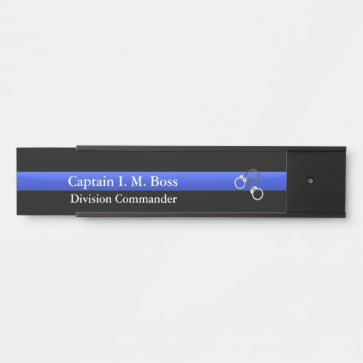 Thin Blue Line - Fesseln Türschild (Vorderseite )