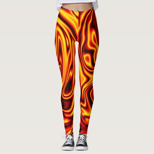 Thin Blue Line - Fireball Leggings (Vorderseite)