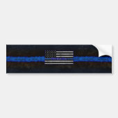 Thin Blue Line Flag Autoaufkleber (Vorne)