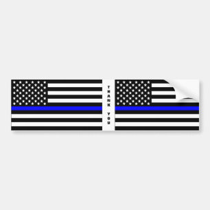 Thin Blue Line Flag Autoaufkleber