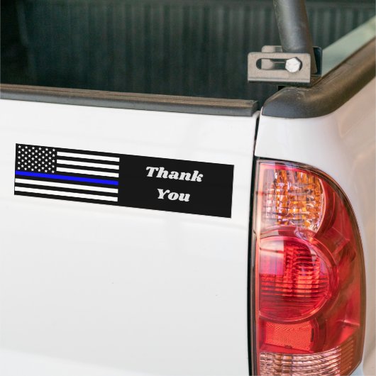 Thin Blue Line Flag Autoaufkleber (Auf Lkw)